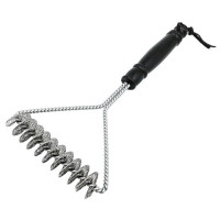 Ефективна щітка для гриля та мангала BBQ зі спіраллю, нержавіюча сталь, безпечна ручка