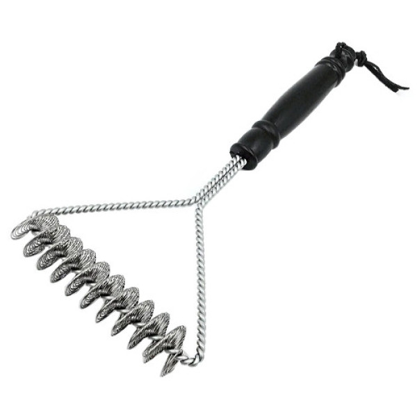 Ефективна щітка для гриля та мангала BBQ зі спіраллю, нержавіюча сталь, безпечна ручка