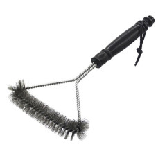 Щітка для гриля BBQ T-подібна, трьохстороння,сталева,   з ергономічною ручкою для легкого очищення решітки