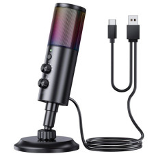 Ігровий конденсаторний мікрофон AK-9 з RGB підсвіткою та шумопоглинанням