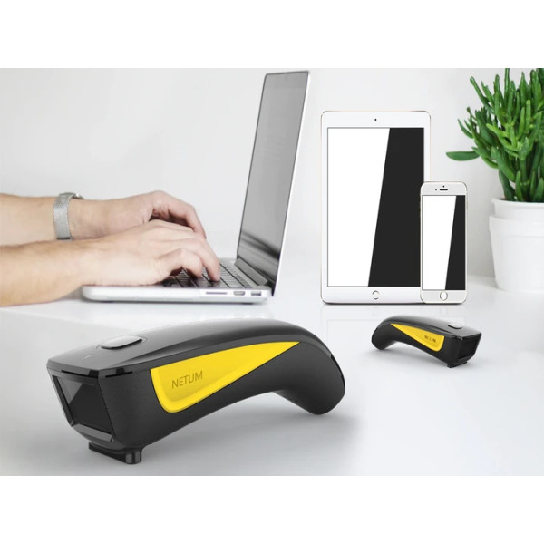 Бездротовий 1D/2D сканер штрихкодів Netum C750, USB/Bluetooth, акумулятор 1200 мА·год, компактний та ергономічний