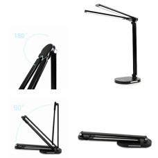 Настільна світлодіодна лампа 14 Вт з USB-портом, сенсорним керуванням, 5 режимів яскравості та кольору