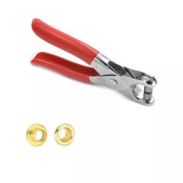 Пробійник-щипці для встановлення люверсів і заклепок 4мм, металевий, 40 люверсів