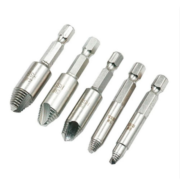 Набір екстракторів 5 шт. для витягання зламаних гвинтів та болтів, сталь HSS 4241, пластиковий кейс для зручності