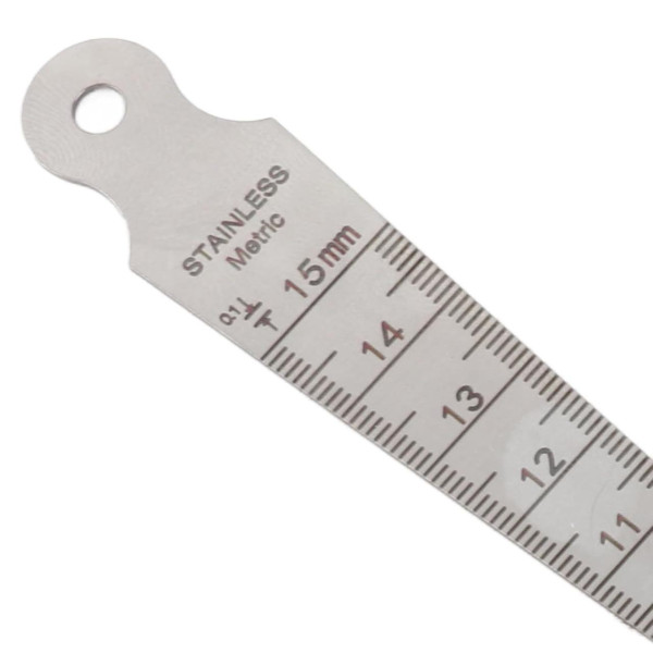 Конусна вимірювальна лінійка-щуп 1-15 мм, нержавійка для контролю зазорів і діаметра