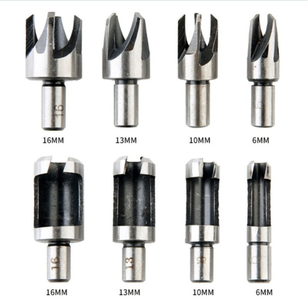 Набір пробкових фрез по дереву 8шт 6/10/13/16мм циліндричні для виготовлення заглушок і пробок