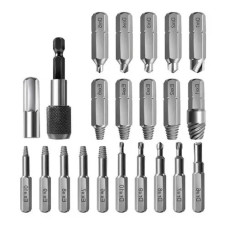 Набір екстракторів і свердл 20шт для пошкоджених болтів, гвинтів, CrMo сталь