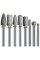 Набір борфрез по металу 8шт, хвостовик 6мм, карбід вольфраму, в кейсі, для шліфування та гравіювання