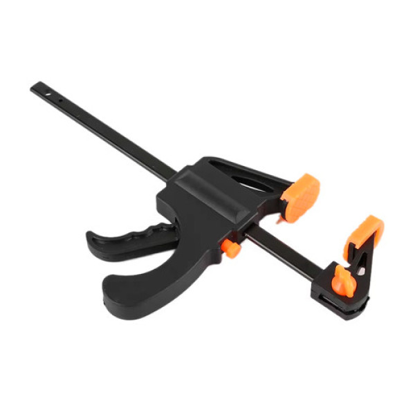 Струбцина F-образна триггерна швидкозажимна, розкриття 210 мм, надійний інструмент для фіксації деталей з дерева та металу
