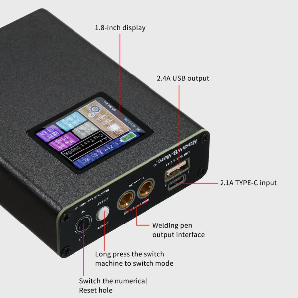 Апарат точкової контактної зварки Docreate портативний АКБ 5000мАг з екраном