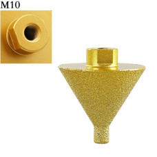 Алмазна конічна фреза 9–50 мм M10, насадка для дриля, кераміки, граніту та каменю