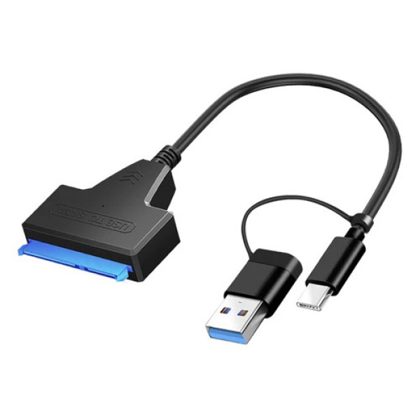 Адаптер-перехідник USB 3.0/Type-C – SATA 2.5 для SSD і HDD швидкість передачі до 5 Гбіт/с