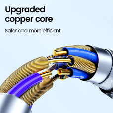 Кабель Type-C – Type-C 1м Pavareal Q33CTC PD 100Вт, швидка зарядка, в оплітці