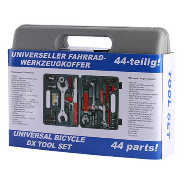 Набір професійний для ремонту та обслуговування велосипеда 44 предметів у кейсі