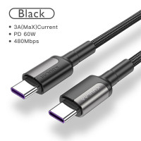 Кабель USB Type-C 1м Pavareal Q28 60Вт QC3.0 шнур живлення в оплетці