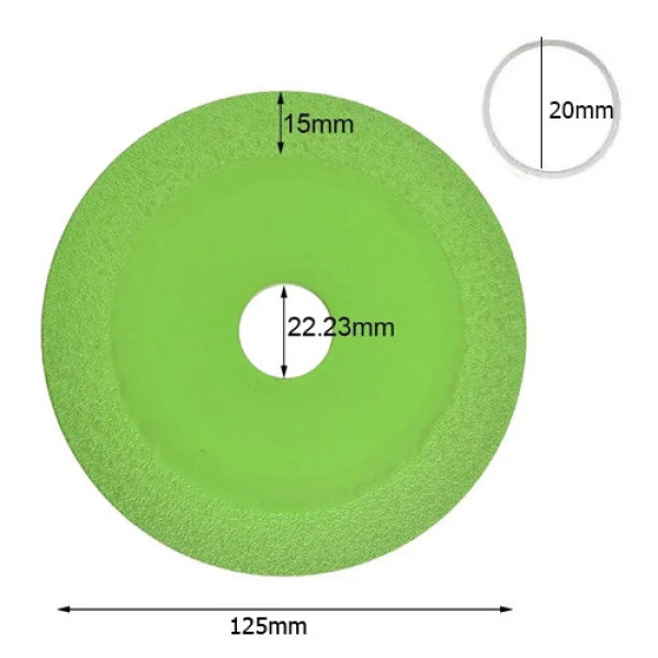 Двосторонній алмазний диск 125 мм для різання, фацетування та шліфування