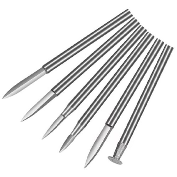 Набір фрез по дереву 6 шт, хвостовик 3 мм, сталь у кейсі, для гравера та фрезера