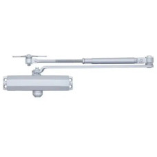 Доводчик дверей 45-60кг 800-1000мм, механізм фіксації, сріблястий, для міжкімнатних та вхідних дверей
