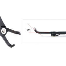 Щипці для зняття обшивки та кліпс 30° вигнуті, інструмент для авто, міцна сталь