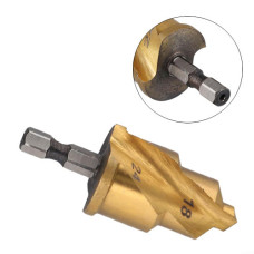 Ступінчасте свердло 18-24мм титанове для PPR труб і відновлення пластикових фітингів