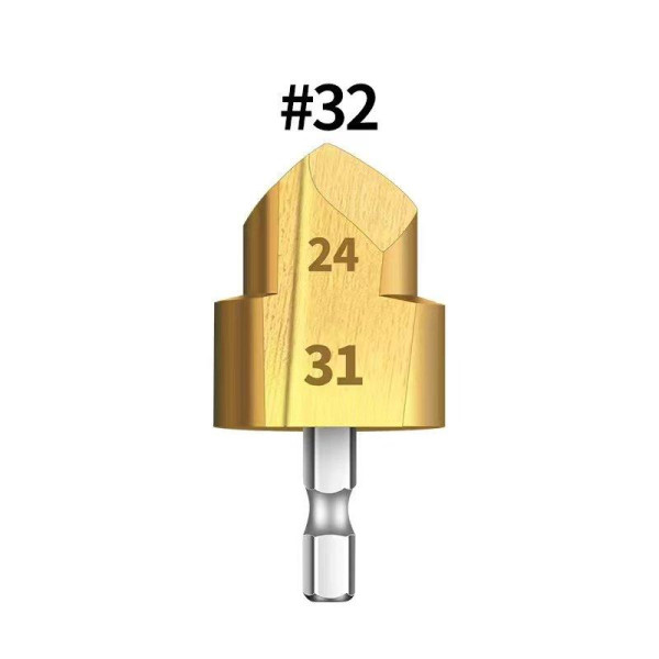 Ступінчасте свердло 24-31мм титанове для PPR труб і відновлення пластикових фітингів