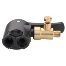 Адаптер-перехідник для велонасоса 2 в 1 Presta/Schrader з важелем фіксації, 40 г