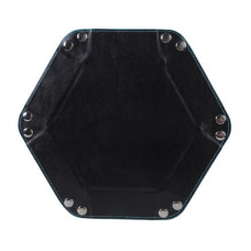 Дайс-трей лоток для кубиків, складаний шестикутний шкіряний, для настільних ігор