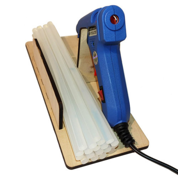 Підставка для клейового пістолета 20 Вт і стрижнів фанерна підставка тримач для термопістолета 7 мм компактний органайзер