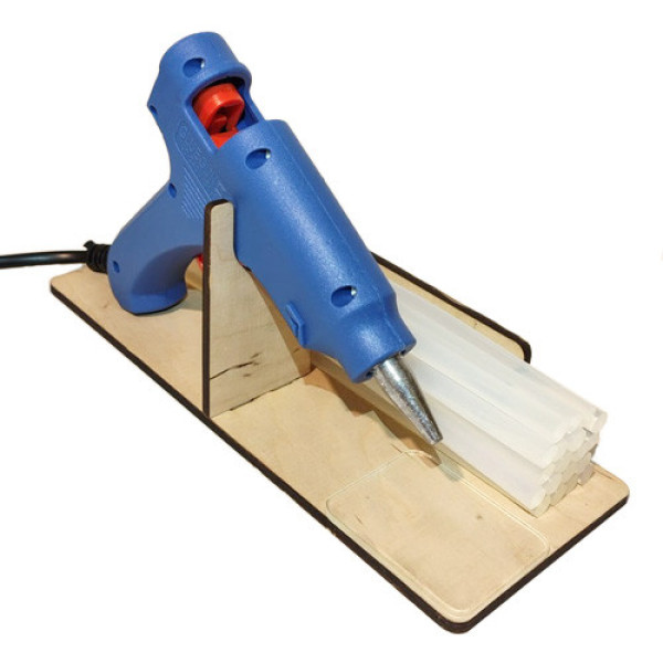 Підставка для клейового пістолета 20 Вт і стрижнів фанерна підставка тримач для термопістолета 7 мм компактний органайзер