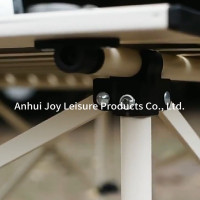 Розкладний ламелевий стіл 50×50 см метал пластик у чохлі туристичний складаний стіл DC-5009