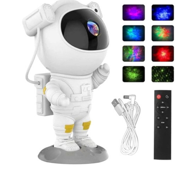 Лазерний нічник проєктор зоряного неба Космонавт з ДК і таймером