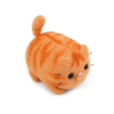 Набір для сухого валяння з вовни, іграшка Кіт, з голками, фелтинг