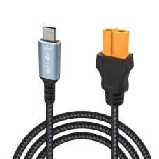 Кабель перехідник XT60 мама на Type-C PD 140Вт, 1м, в обплетенні