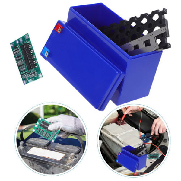 Корпус для збирання АКБ 12В 7-20Аг з холдерами і BMS, Li-ion 18650 3S 40А