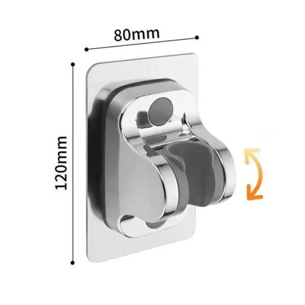 Тримач для душової лійки з регулюванням кута нахилу, настінний клейкий