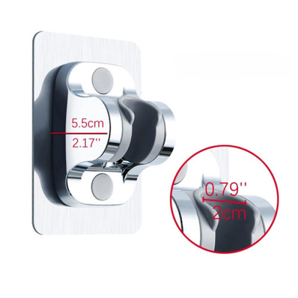 Тримач для душової лійки з регулюванням кута нахилу, настінний клейкий