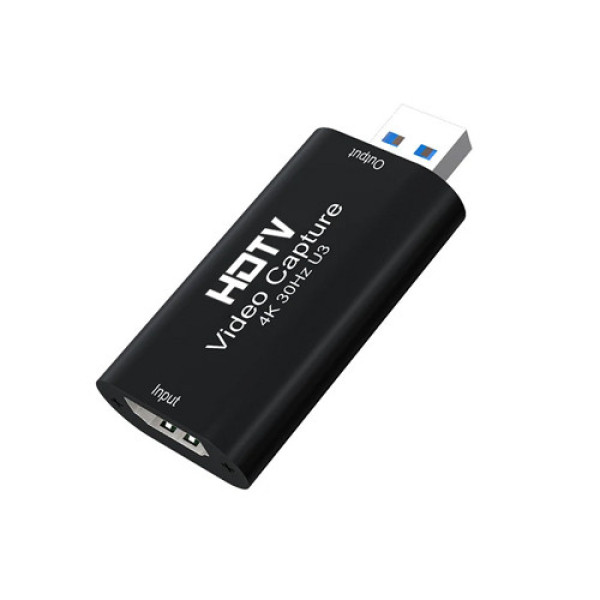 Карта відеозахоплення зовнішня, портативна, USB 3.0, 4K 30Гц, HDMI, 1080p