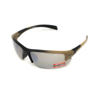 Окуляри захисні Global Vision Hercules-7 Black-Brown (drive mirror), дзеркальні коричневі в коричнево-чорній оправі