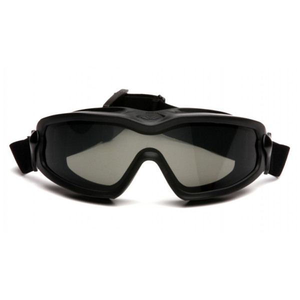 Окуляри захисні з ущільнювачем Pyramex V2G-Plus (XP) (gray) Anti-Fog, чорні