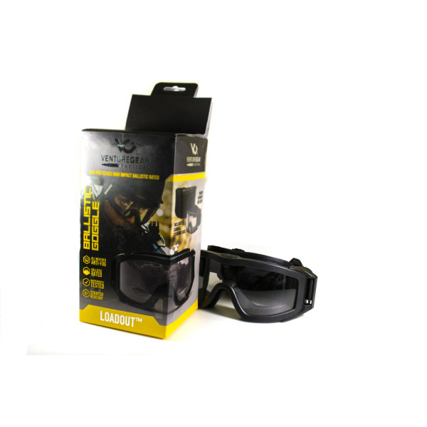 Окуляри захисні з ущільнювачем Venture Gear Tactical Loadout+RX (clear) Super Anti-Fog H2MAX, прозорі окуляри з діоптрійною