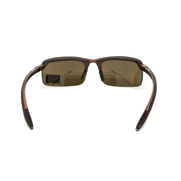 Окуляри захисні Global Vision Wheelin Crystal Brown (drive mirror), дзеркальні коричневі лінзи в коричневій напівпрозорій оправі