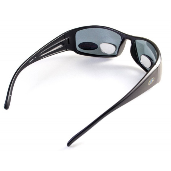 Окуляри біфокальні поляризаційні BluWater Bifocal-1 (+2.0) Polarized (gray) (чорна біфокальна лінза з діоптріями)