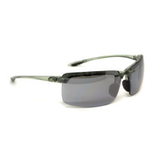 Окуляри захисні Global Vision Wheelin Crystal Gray (flash mirror), дзеркальні сірі лінзи в сірій напівпрозорій оправі