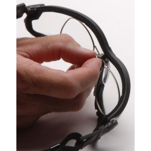 Окуляри захисні з ущільнювачем Pyramex V2G+RX (indoor/outdoor mirror) Anti-Fog, дзеркальні напівтемні окуляри з діоптрійною