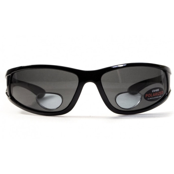 Окуляри біфокальні поляризаційні BluWater Bifocal-3 (+1.5) Polarized (gray) (чорна біфокальна лінза з діоптріями)