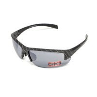 Окуляри захисні Global Vision Hercules-7 Carbon (flash mirror), дзеркальні сірі в графітовій оправі