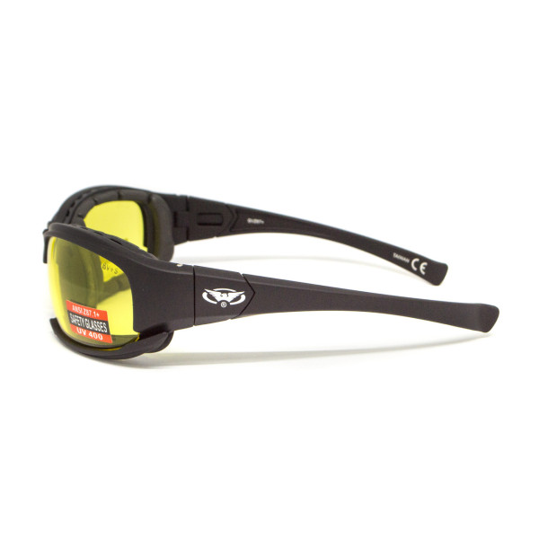 Окуляри захисні з ущільнювачем Global Vision Assault (yellow) Anti-Fog, жовті