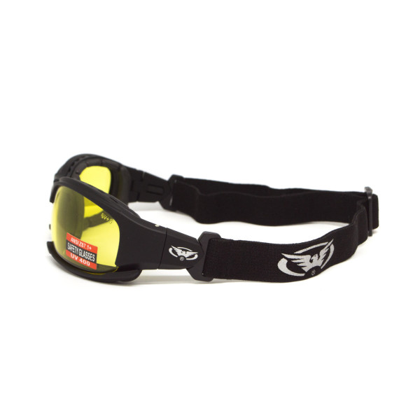 Окуляри захисні з ущільнювачем Global Vision Assault (yellow) Anti-Fog, жовті