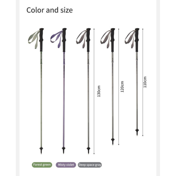 Трекінгова палиця Naturehike CNK2450DS016, 120 см, зелена