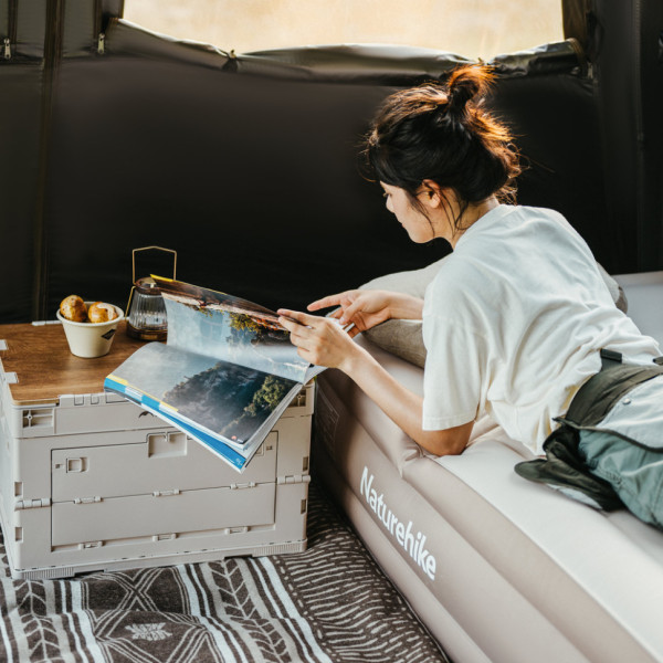 Складаний контейнер Naturehike CNK2450XB020, 23 л, бежево-сірий